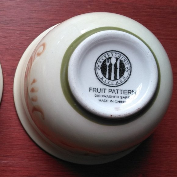 Ceramic Fruit Pattern Dipping Bowls - Picture 5 of 8